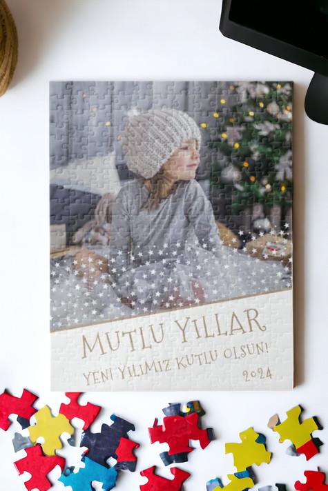 Yılbaşı Hediyesi Mutlu Yıllar Temalı Fotoğraflı Puzzle