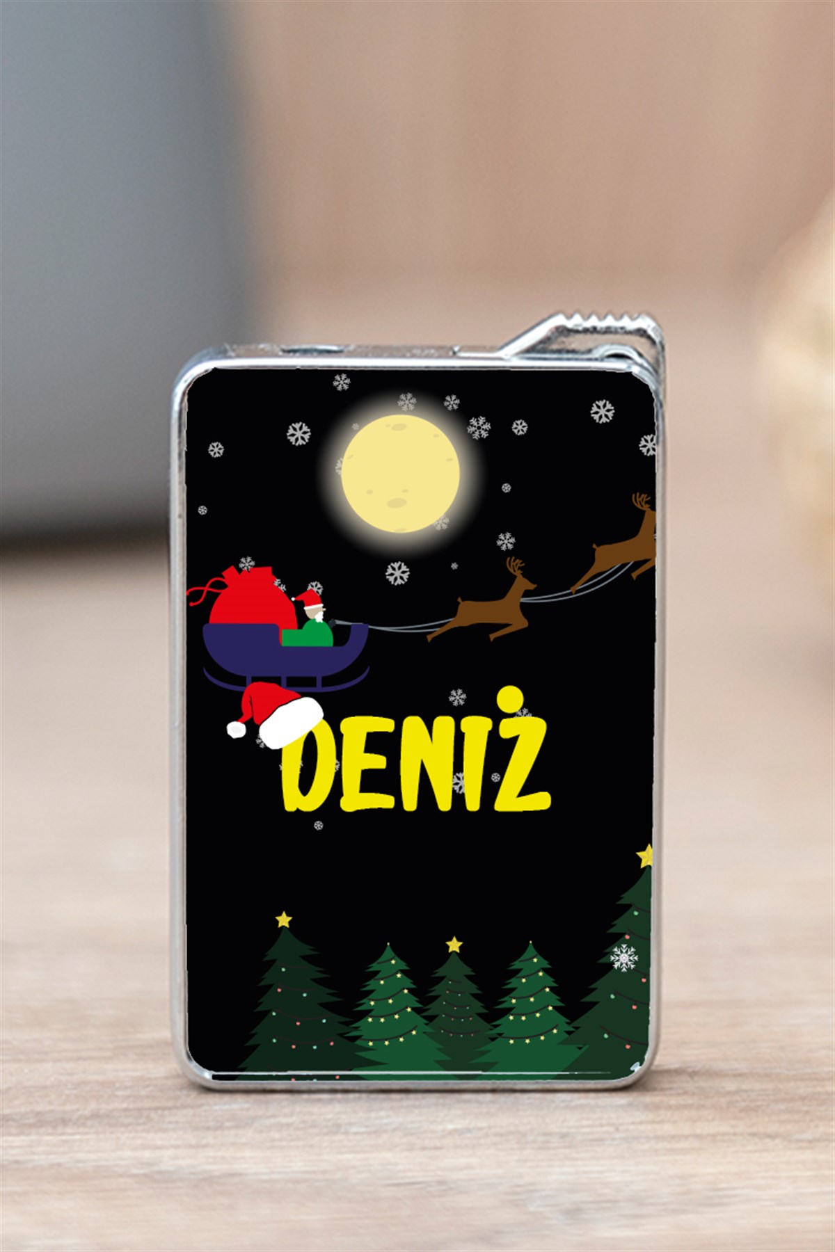Yılbaşı Tasarımlı İsme Özel Yeni Yıl Hediyesi Çakmak