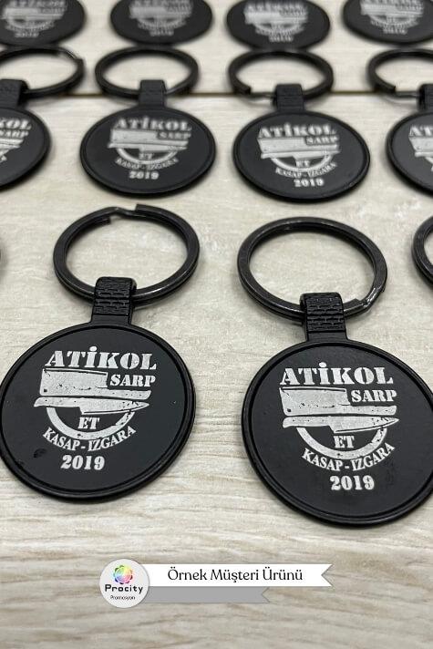 Yuvarlak Tasarım Metal Anahtarlık 0404-PETK