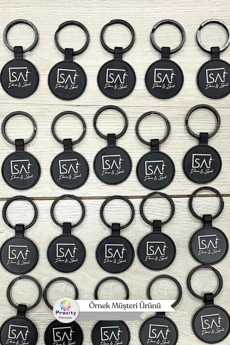 Yuvarlak Tasarım Metal Anahtarlık 0404-PETK