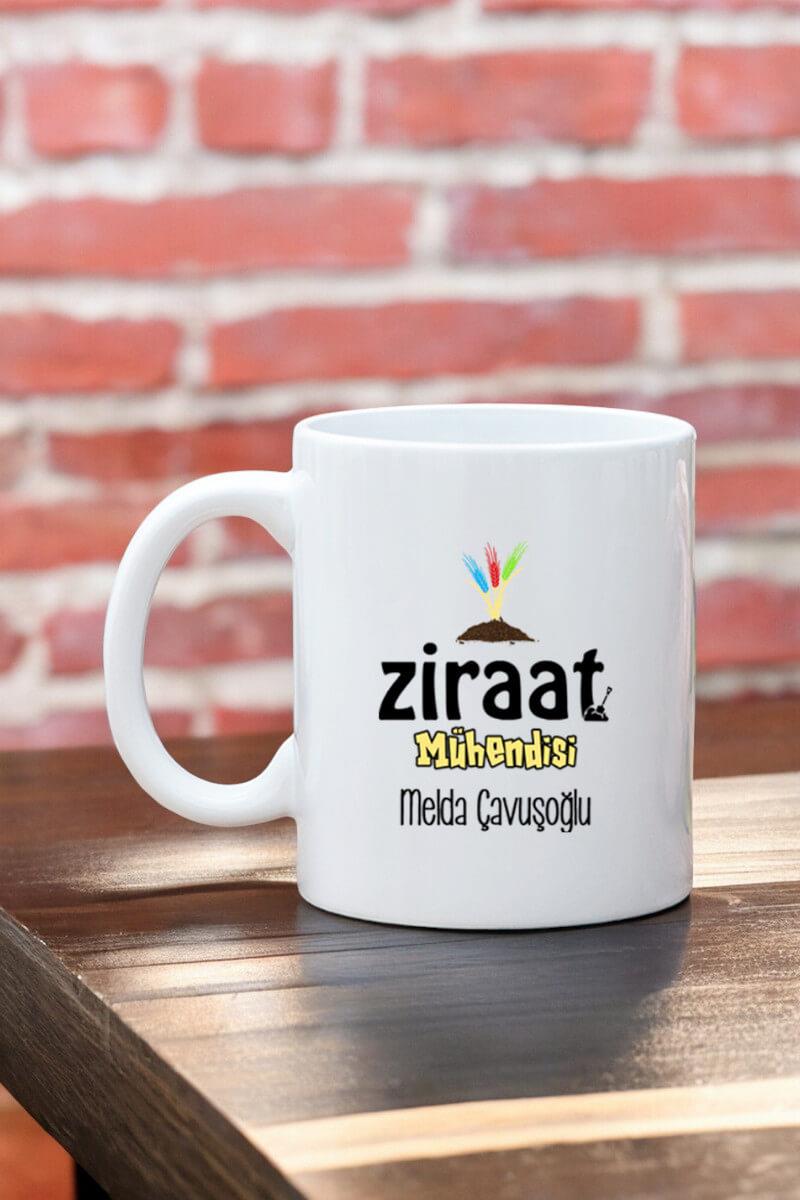 Ziraat Mühendisine Hediye Beyaz Kupa Bardak