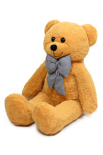 80 cm Papyonlu Kahverengi Peluş Ayıcık