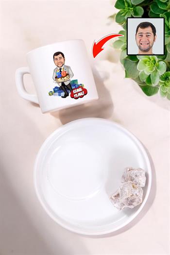 Abiye Doğum Günü Hediyesi Karikatürlü Türk Kahvesi Fincanı