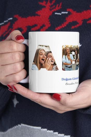 Ablaya Doğum Günü Hediyesi Abla Yazılı ve Fotoğraflı Kupa Bardak