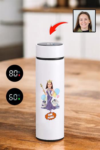 Ablaya Doğum Günü Hediyesi Karikatürlü Termos Bardak