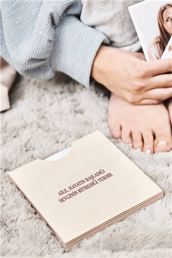 Ailelere Özel Fotoğraflı Ahşap Albüm