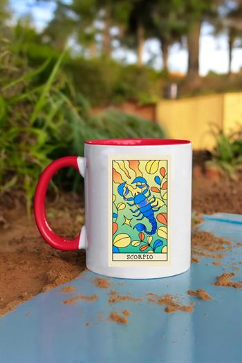 Akrep Burcu Kadınına Hediye Renkli Kupa Bardak