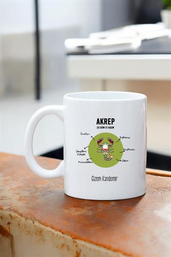Akrep Burcuna Hediye Kişiye Özel Kupa Bardak