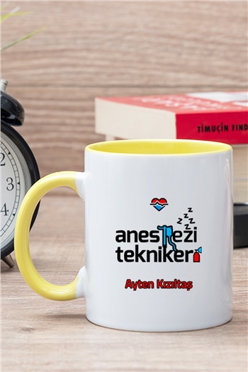 Anestezi Teknikeri İçi Renkli Kupa Bardak