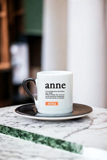 Anlamlı Anneler Günü Hediyesi Anne Kelime Anlamı Renkli Türk Kahvesi Fincanı