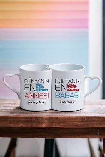 Anne ve Babalara Özel İkili Sevgili Kupası