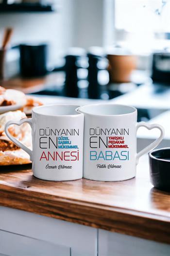 Anne ve Babalara Özel İkili Sevgili Kupası