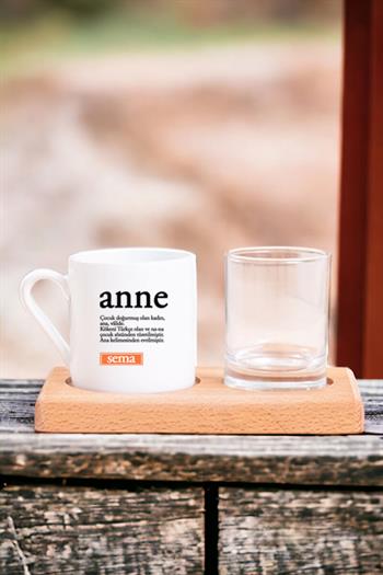 Anneler Günü Hediyesi Ahşap Sunumlu Türk Kahvesi Fincanı