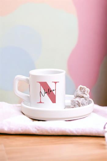 Anneler Günü Hediyesi Baş Harfli Üzeri İsim Yazılı Concept Türk Kahvesi Fincanı