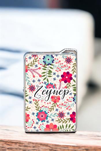 Anneler Günü Hediyesi Renkli Çiçek Tasarım İsme Özel Çakmak