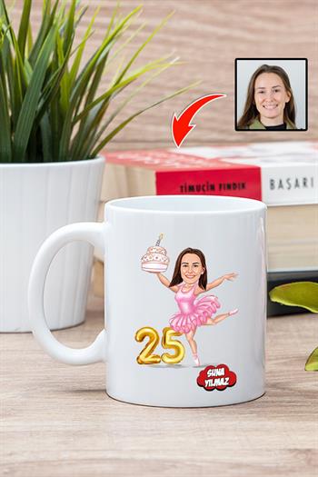 Anneye Doğum Günü Hediyesi Karikatürlü Kupa Bardak