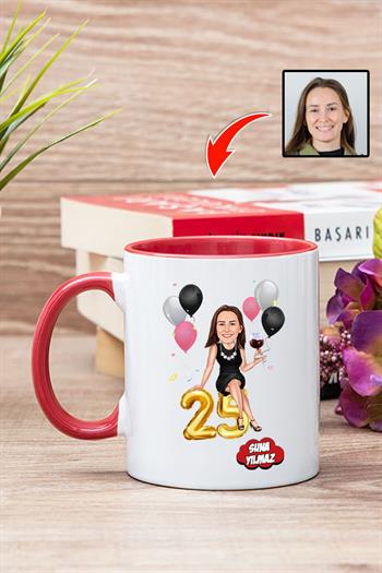 Anneye Doğum Günü Hediyesi Karikatürlü Kupa Bardak