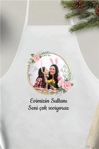 Anneye Hediye Fotoğraflı Mutfak Önlüğü
