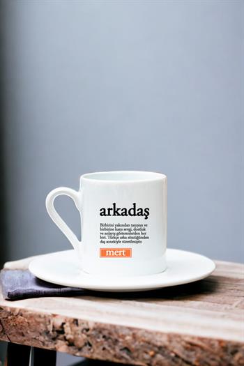 Arkadaş Kelime Anlamı Beyaz Türk Kahvesi Fincanı