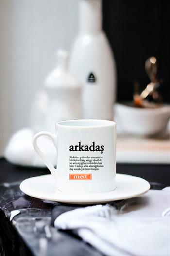 Arkadaş Kelime Anlamı Beyaz Türk Kahvesi Fincanı