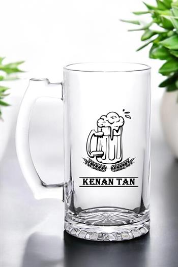 Arkadaşa Doğum Günü Hediyesi Baskılı Bira Bardağı