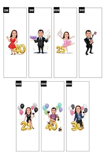 Eşe Doğum Günü Hediyesi Karikatürlü Dikdörtgen Çerçeve
