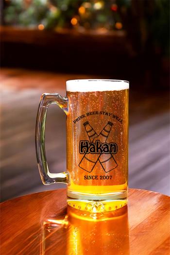 Arkadaşa Hediye İsme Özel Bira Bardağı