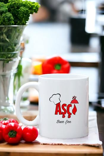 Aşçıya Hediye Beyaz Kupa Bardak