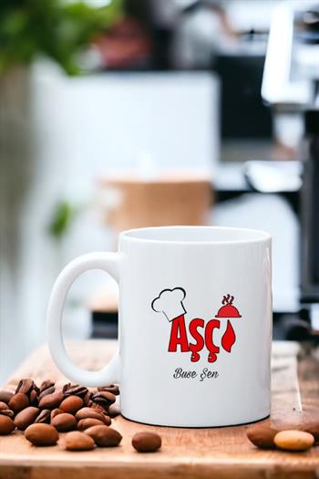 Aşçıya Hediye Beyaz Kupa Bardak