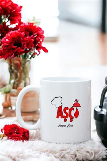 Aşçıya Hediye Beyaz Kupa Bardak