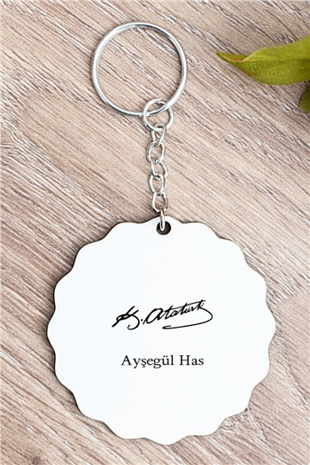 Atatürk İmzalı İsme Özel Anahtarlık