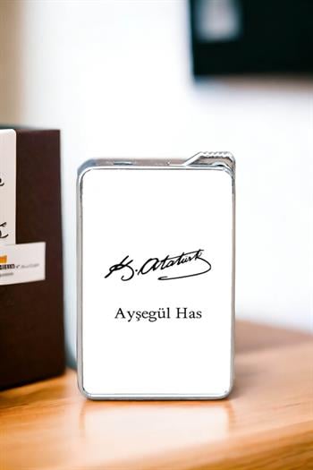 Atatürk İmzalı İsme Özel Çakmak