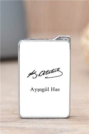 Atatürk İmzalı İsme Özel Çakmak