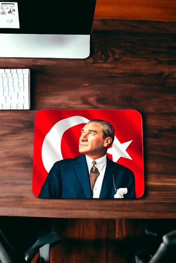 Atatürk ve Türk Bayrağı Baskılı Mouse Pad