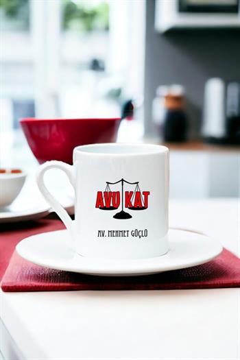 Avukat Beyaz Türk Kahvesi Fincanı