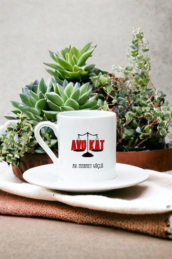 Avukat Beyaz Türk Kahvesi Fincanı