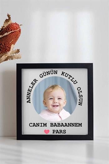 Babaanneye Hediye Fotoğraf Baskılı Kare Çerçeve
