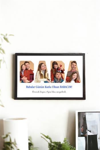 Babalar Günü Hediyesi Fotoğraflı ve Mesajlı Hediyelik Çerçeve