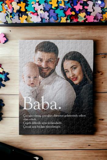 Babaya Anlamlı Babalar Günü Hediyesi Fotoğraflı Puzzle
