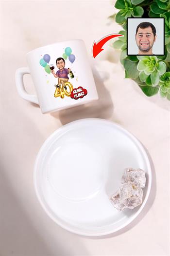 Babaya Doğum Günü Hediyesi Karikatürlü Kahve Fincanı