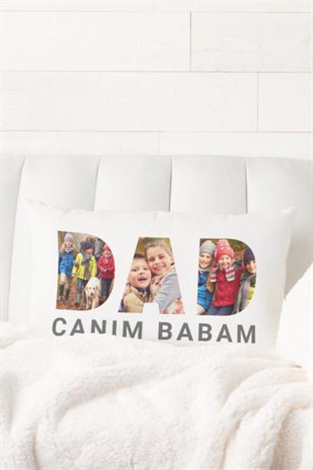 Babaya Hediye Dad Tasarım Hatıralık Dikdörtgen Yastık