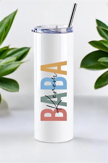 Babaya Hediye İsim Yazılı Çelik Termos Bardak