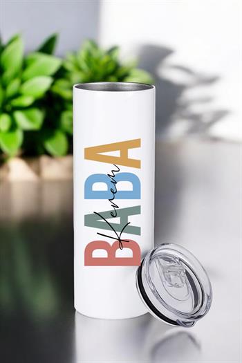 Babaya Hediye İsim Yazılı Çelik Termos Bardak