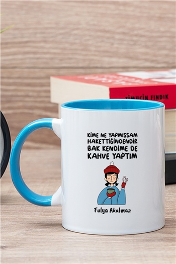 Filtre Kahve Severlere Hediye Kahve Yaptım Renkli Kupa Bardak