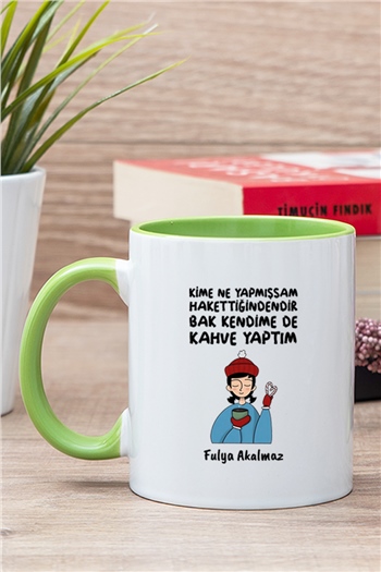 Filtre Kahve Severlere Hediye Kahve Yaptım Renkli Kupa Bardak
