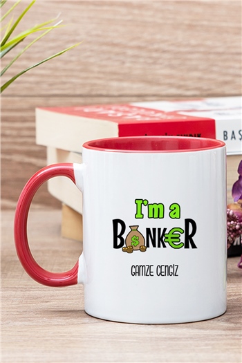 Bankacı İçi Renkli Kupa Bardak