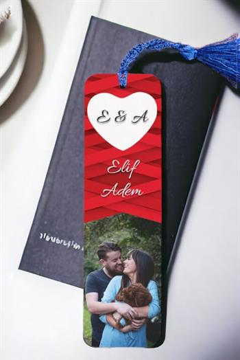 Baş Harfli Kişiye Özel Fotoğraflı Kitap Ayracı