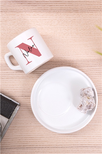 Anneler Günü Hediyesi Baş Harfli Üzeri İsim Yazılı Concept Türk Kahvesi Fincanı