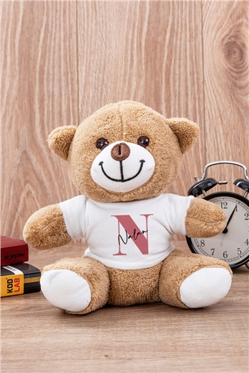 Baş Harfli Üzeri İsim Yazılı Peluş Ayı