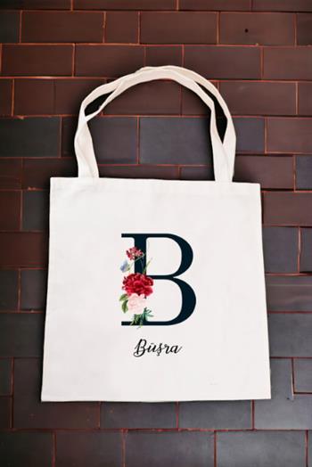 Baş Harfli ve İsimli Bez Çanta